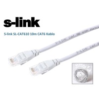 S-LINK SL-CAT610 10m Gri CAT6 Kablo 10  metre